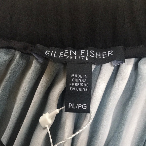 NWT! Eileen Fisher PL black/Brown pleated skirt - Picture 3 of 6